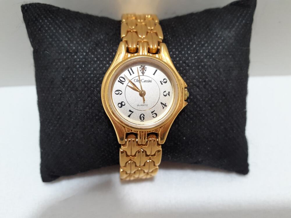 Oleg Cassini Ladies Wristwatch Japan Movement Gold Tone
